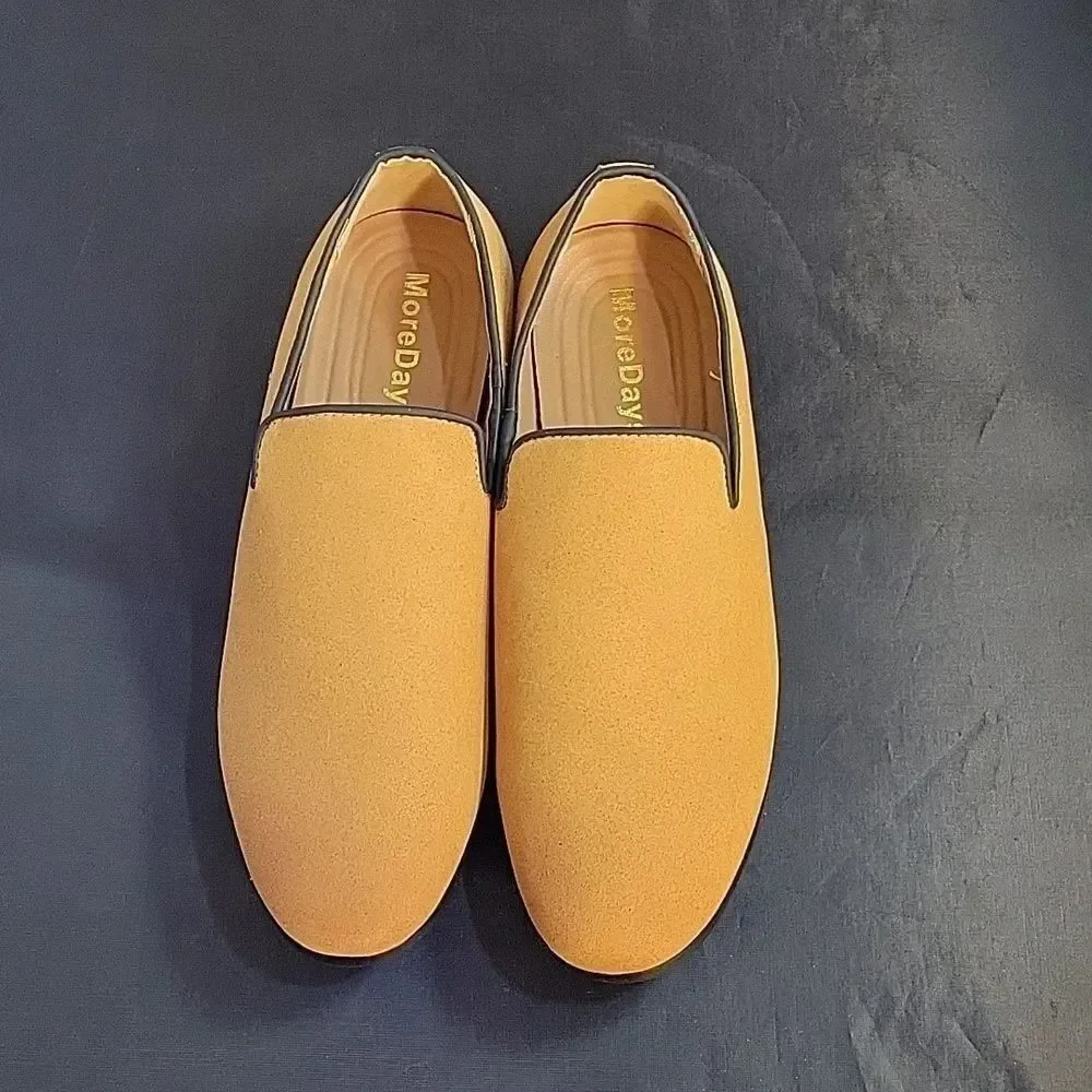 BRAND NEW MORE DAYS SUEDE ALMOND TOE SLIP-ON WOMEN